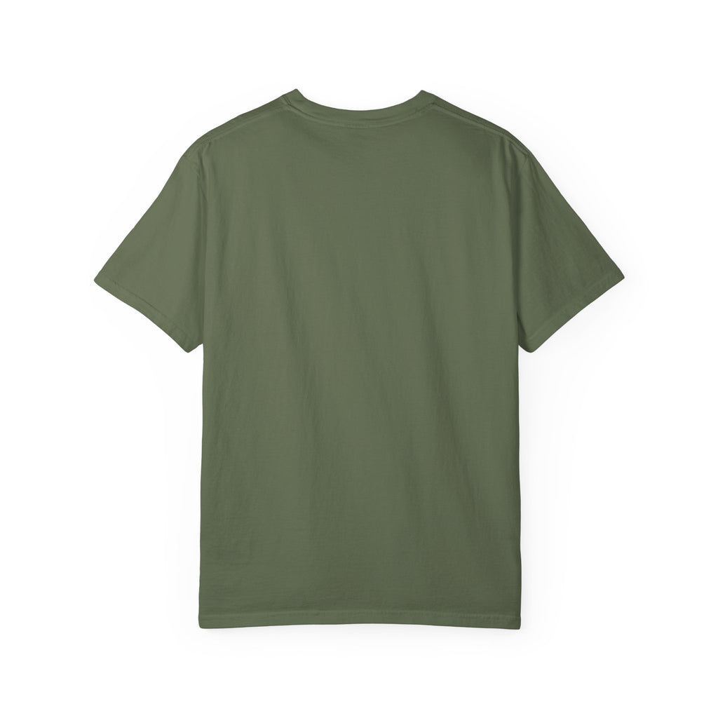 Olive Green T-Shirt with Subtle Chest Graphic — Casual Everyday Tee